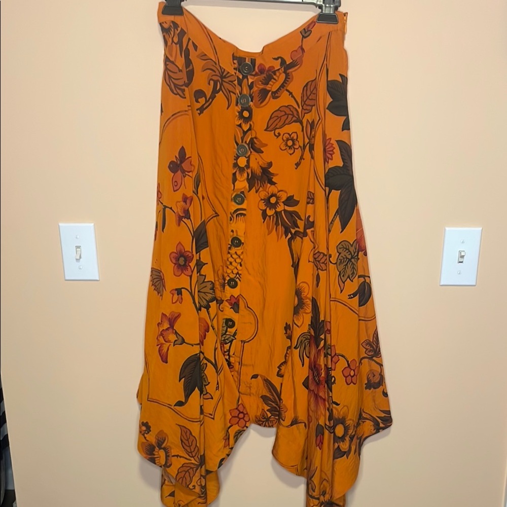 Floral Orange Skirt